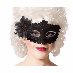 Masque Loup Noir Marquise