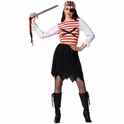Costume pirate - ATOSA - Femme adulte - Noir - 3 pièces - Carnaval