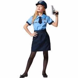 Déguisement policier basique fille - ANGEL TOMAS SA - Noir - 5 ans - Carnaval