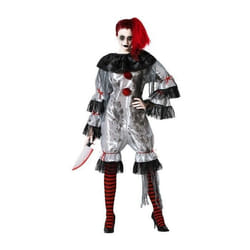 Déguisement Femme Clown Gris Ensanglanté