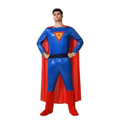 Déguisement Homme - ATOSA - Super Pouvoirs - Costume de Super Héro - Bleu - 3 pièces