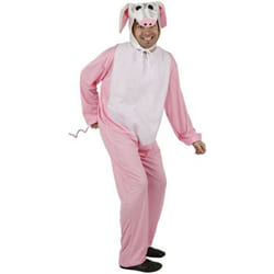 Déguisement adulte Cochon - ATOSA - Taille unique - Rose & Blanc - Combinaison coiffe en 100% Polyester