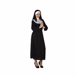 Déguisement Religieuse ATOSA - M-L - Noir et blanc - Adulte