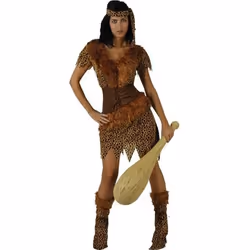 Déguisement Femme des Cavernes - ATOSA - Taille unique - Marron