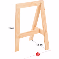 Chevalet décoratif à trois pieds en pin Macozo non peint modèle GLAM | ASTIGARRAGA CABGLA.99 Chez European Tools, nous sommes ...