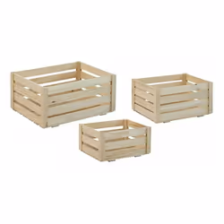 Description générale Le lot de 3 boîtes de rangement en pin massif Astigarraga est idéal pour organiser votre espace tout en  ...