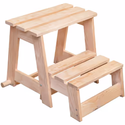 ●Dimensions : 42 de hauteur, 50 de largeur et 58,5 cm de profondeur. ●Plié : 38,6 cm de profondeur. ●Stool et échelle en un,  ...