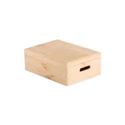 Pin massif et fond en contre-plaqué. Épaisseur 1.2cm avec couvercle, prêt à peindre ou à vernir. Dimensions (LxPxH) 40x30x14c ...