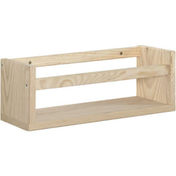 Tagère avec barre centrale en pin Kit Line 40 cm