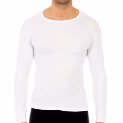 T-shirt thermique manches longues homme 0208-Blanc