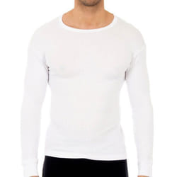 T-shirt thermique manches longues homme 0208-Blanc