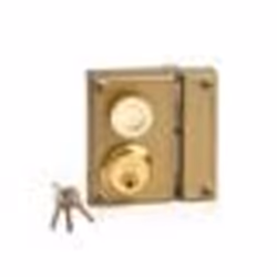 Serrure en applique - GENERIQUE - JIS 34-7d - Blanc - Niveau de sécurité 6 - Demi-cylindre - 70 mm - Européen