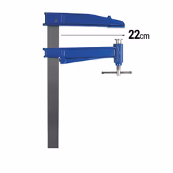 Serre-joint grande saillie modèle S - tige 40 x 10 mm saillie 22 cm Capacité de serrage : 40 cm