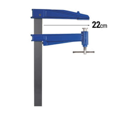 Piher - Serre-joint grande saillie modèle s - tige 40 x 10 mm saillie 22 cm Capacité de serrage : 40 cm