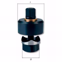 Emporte-pièce à vis, tête carrée, de diamètre 52 mm en acier trempé et rondelle en laiton contre la corrosion. Bords parfaite ...
