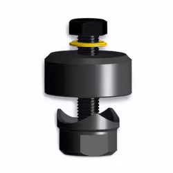 Emporte-pièce à vis, tête hexagonale, de diamètre 63 mm en acier trempé et rondelle en laiton contre la corrosion. Bords parf ...