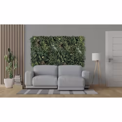 Panneau décoratif - NORTENE - Feuillage synthétique - Leds - 100x100 cm - Vert