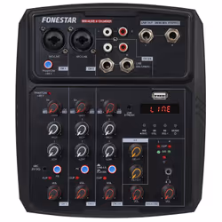 Fonestar MIX-4LIVE, 2 canaux, Bluetooth, Noir