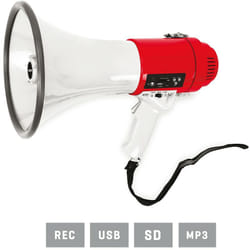 25 w Megaphone Fonestar avec port usb Enregistreur, 23 cm de diamètre.