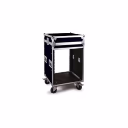 CARACTÉRISTIQUES Rack 19'' avec compartiment supérieur. En contreplaqué revêtu, couvercle supérieur avec fermeture hermétique ...