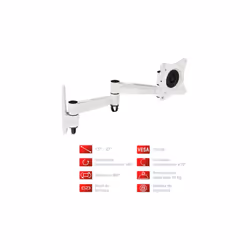 Support mural Fonestar STV-649B , pour téléviseur de 13" à 27" (33 à 68'5 cm). Spécifications Fonestar STV-649B Stand Bras ar ...