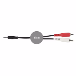 Fonestar FONESTARAA-727, 2 x RCA, Mâle, 3,5mm, Mâle, 1,8 m, Noir, Rouge, Blanc