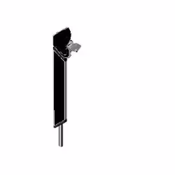 Verrou à clé en applique 300 mm ALMA - Ral 9005 Noir - 241-300-9005 - Verrou en applique pour portes en aluminium, bois et pv ...