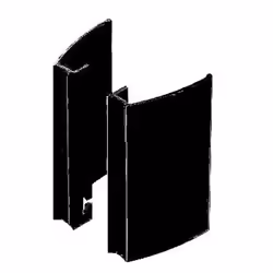 Paire de poignées aileron 300mm ALMA COMPONENTES Entraxe 200mm - Ral9005 Noir - 7060-300-9005