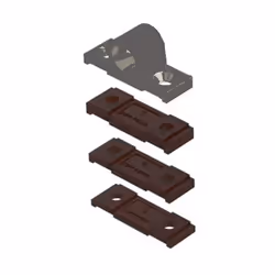 Kit gâche haute ALMA - Ral 9006 Gris - 240K-CER-9006 - Verrou en applique pour portes en aluminium, bois et pvc. Dimensions d ...