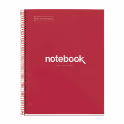 MAUL A460525, Monochromatique, Rouge, A4, 80 feuilles, 90 g/m², Papier quadrillé