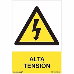 Panneau autocollant - EDM - Haute tension - PVC 07 mm - 30 x 40 cm - Multicolore