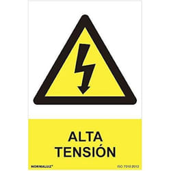 Panneau autocollant - EDM - Haute tension - PVC 07 mm - 30 x 40 cm - Multicolore