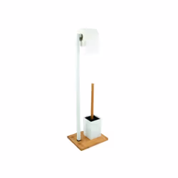 MSV Combiné Wc Bambou & Inox Blanc