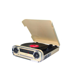 Lauson 01TT15 platine Tourne-disque entraîné par courroie Beige, Noir