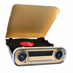 Lauson 01TT15 platine Tourne-disque entraîné par courroie Beige, Noir
