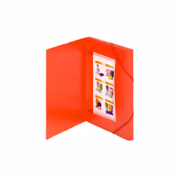 CARCHIVO 2033K12, Envelope folder, A4, Carton, Polypropylène (PP), Rouge, Portrait, Elastique