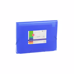 CARCHIVO 1913KF50, Porte-documents, A4, Carton, Polypropylène (PP), Bleu, Translucide, Paysage, Elastique