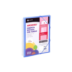 CARCHIVO 53034050 classeur à anneaux A4 Bleu, Translucide