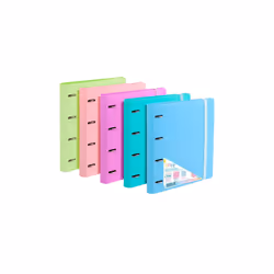 CARCHIVO 12467499, A4, Anneau en D, Rangement, Polypropylène (PP), Multicolore, Surface lisse