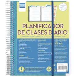 Finocam - Planificateur de cours journalier enseignant espagnol taille de feuille 4° (155 x 212 mm)