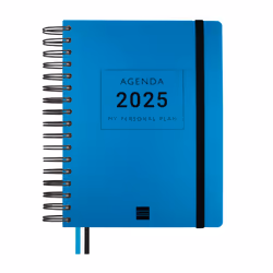 Finocam 626600425, Journal intime, 2024 - 2025, Bleu, 9/2024 - 12/2025, Monochromatique, 155 x 217 mm
