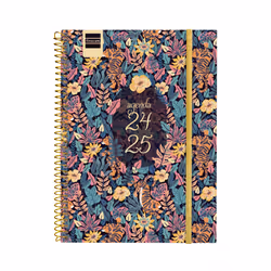 Finocam Secundaria, Motif, Multicolore, A5, 70 g/m², Papier ligné, Couverture rigide