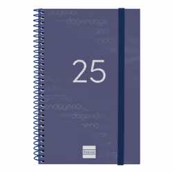 Finocam 741441025, Journal intime, Bleu, Rouge, Pas de motif, 117 x 181 mm, 80 g/m², Blanc