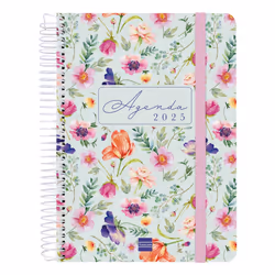 Finocam 750000125, Journal intime, Multicolore, Motif, Motif floral, Blanc, 155 x 212 mm