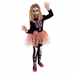 Rubie's Déguisem Tutu Dia de los Muertos M, Déguisement, Enfant, Femelle, Bande dessinée, Squelette, Multicolore