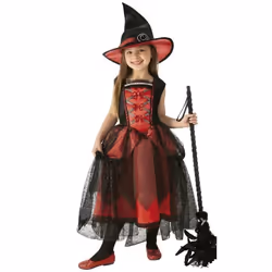 Déguisement sorcière rouge chic fille - RUBIES - Taille 8 ans - Pour Halloween et Carnaval