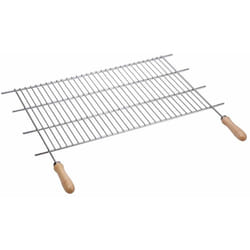 Sauvic - Grille de Barbecue En Zinc. Manches En Bois Sauvique 80x40cm