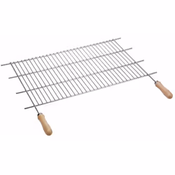 Grille de barbecue en zinc. 100x40cm (largeur/profondeur) poignée en bois sauvic