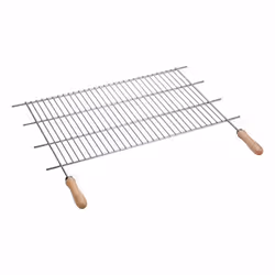 Sauvic - 02757 - Grille de Barbecue Inoxydable avec Manches Bois 70 x 40 cm