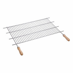 Sauvic - 02757 - Grille de Barbecue Inoxydable avec Manches Bois 70 x 40 cm